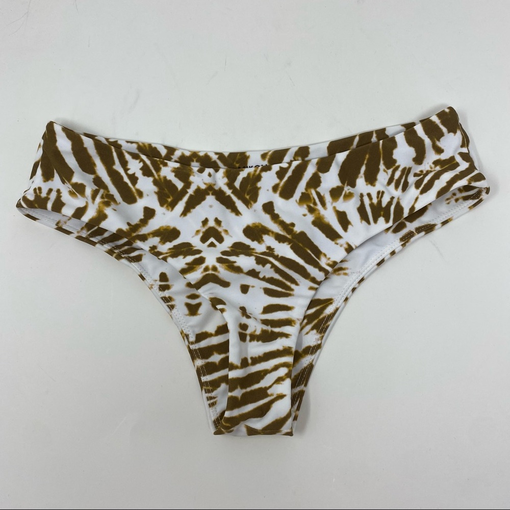 Mikoh Brown Tie Dye Bikini Bottom Medium
